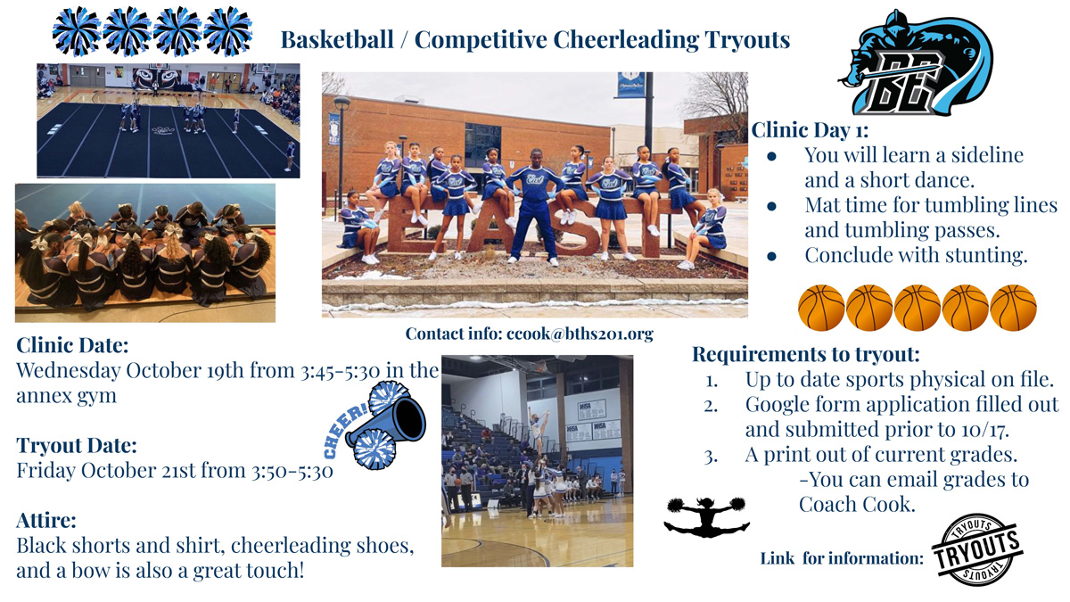 Basketball/Competitive Cheerleading Tryout Information